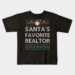 Santa's Favorite Realtor Funny Christmas Gift For Men Women Kids T-Shirt